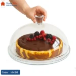 طبق تقديم بغطاء زجاج باشاباتشي تركي – 32 سم