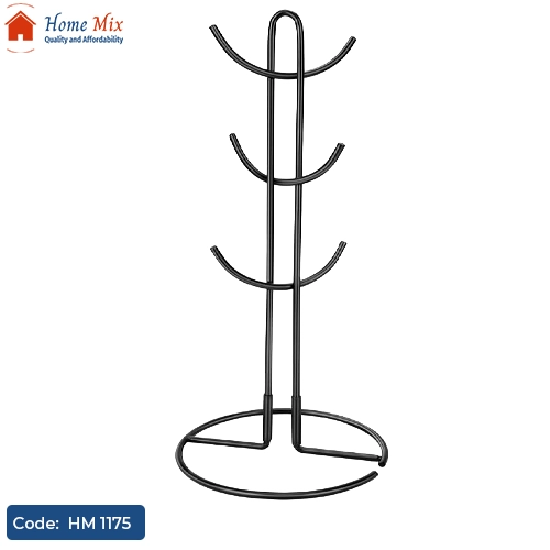 HM 1175 حامل مجات استانلس 6 خانات – للمطبخ أو البار أو الكوفي كورنر - الصورة 1
