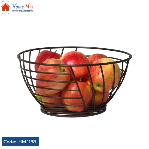 HM 1188 طبق فاكهة معدن مجلفن ضد الصدأ – تصميم عصري أنيق - الصورة 1