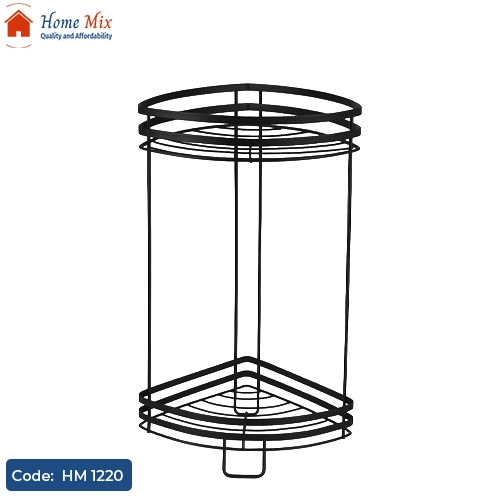 HM 1220 استاند معدن بأرفف خشب زان – 4 دور ضد الصدأ - الصورة 1