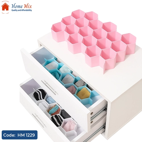 HM 1229 منظم خلية نحل لتنظيم الأدراج – عملي ومرن لتقسيم الدرج حسب الحاجة - الصورة 1