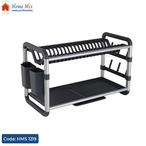 HMS 1219 مطبقية ألومنيوم × بلاستيك 2 دور – مزودة بhooks وتصريف مياه - الصورة 1