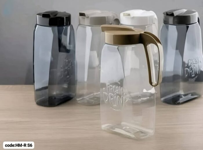 ⁦دورق مياه شفاف بلاستيك – سعة 2.1 لتر⁩ - الصورة ⁦1⁩